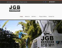 Tablet Screenshot of jgbcranes.com.au